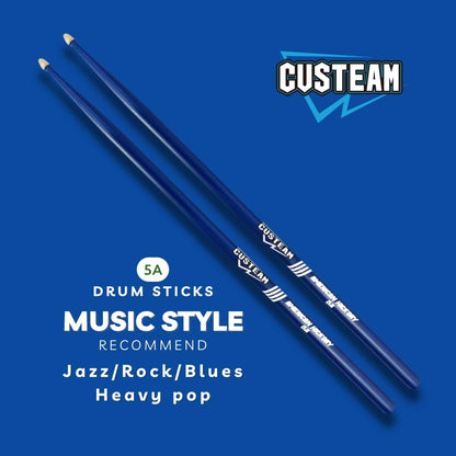 Blue Drumsticks 5A,7A - CUSTEAM Colored Drumsticks - Drumsticks - custeam