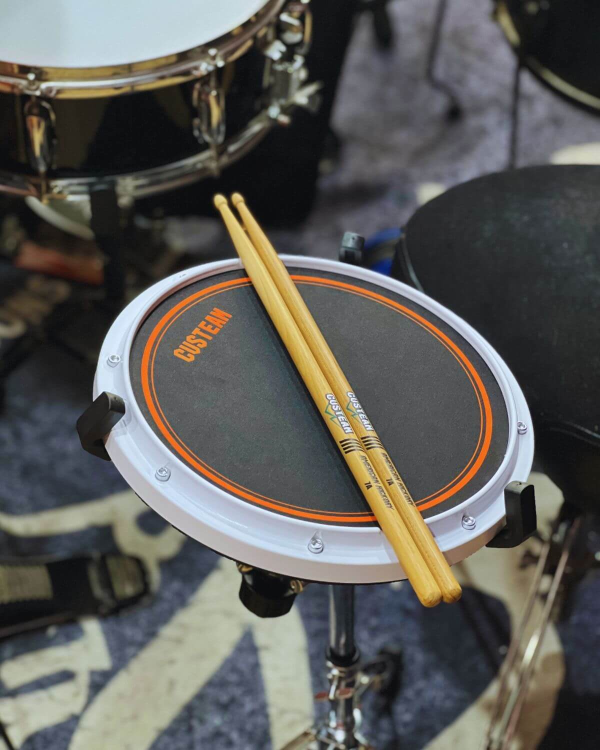 CUSTEAM 12'' Drum Practice Pad - Real Drum Feel, Quiet Practice, Durable and Efficient - drum pad - custeam