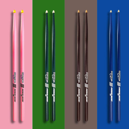 CUSTEAM Green Drumsticks 5A,7A - Colored Drumsticks - Drumsticks - custeam