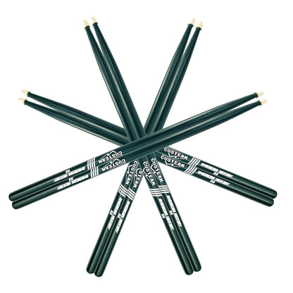 CUSTEAM Green Drumsticks 5A,7A - Colored Drumsticks - Drumsticks - custeam