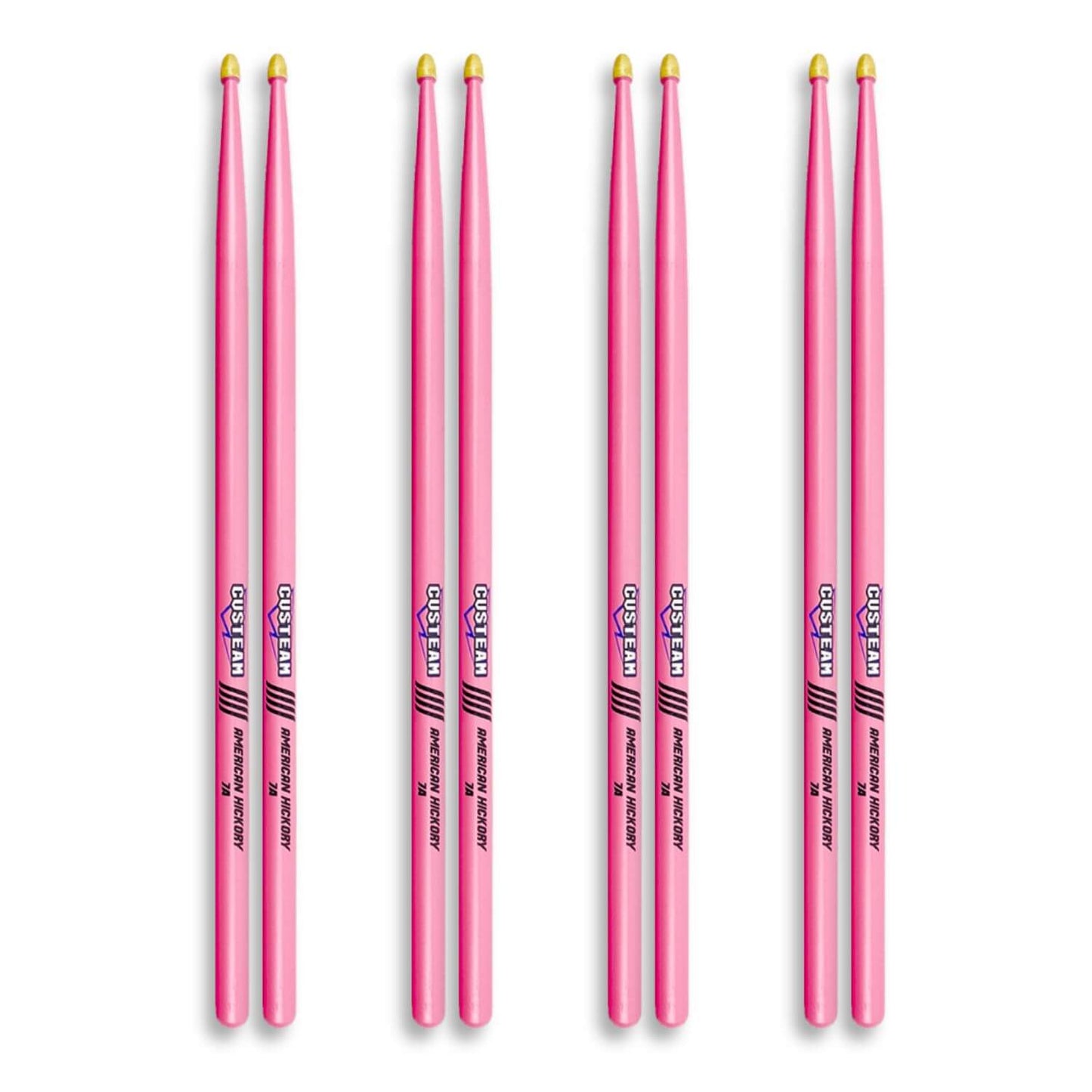 CUSTEAM Pink Drumsticks 5A,7A - Colored Drumsticks - Drumsticks - custeam