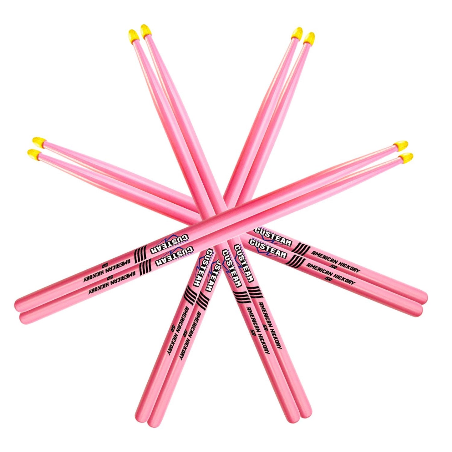 CUSTEAM Pink Drumsticks 5A,7A - Colored Drumsticks - Drumsticks - custeam