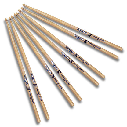 CUSTEAM Standard Hickory Drumsticks - Premium Quality for All Drumming Styles - Drumsticks - custeam