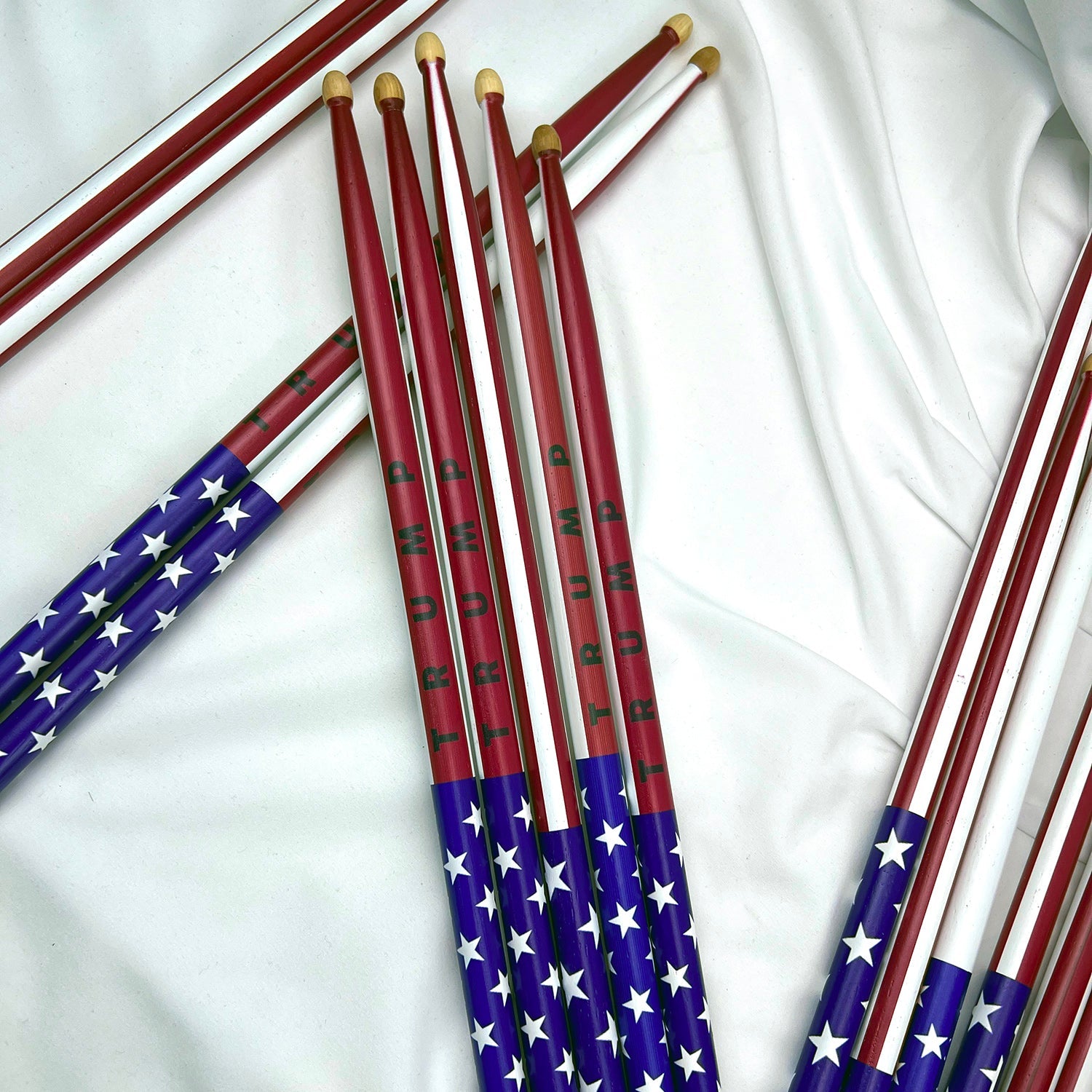 Custom Hickory 5A Drumsticks - American Flag & Trump Supporter Design - Drumsticks - custeam