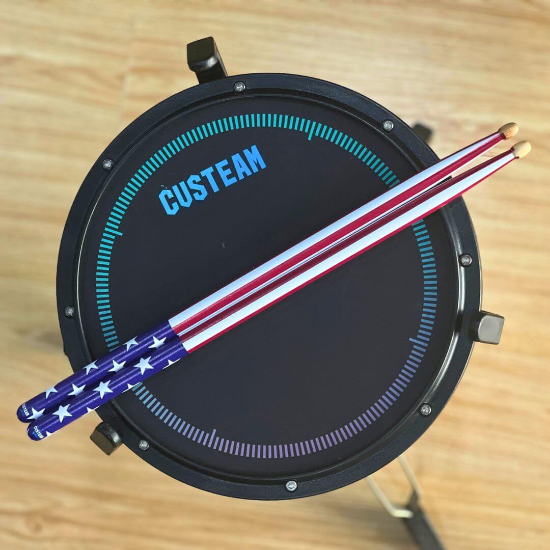 Custom Hickory 5A Drumsticks - American Flag & Trump Supporter Design - Drumsticks - custeam