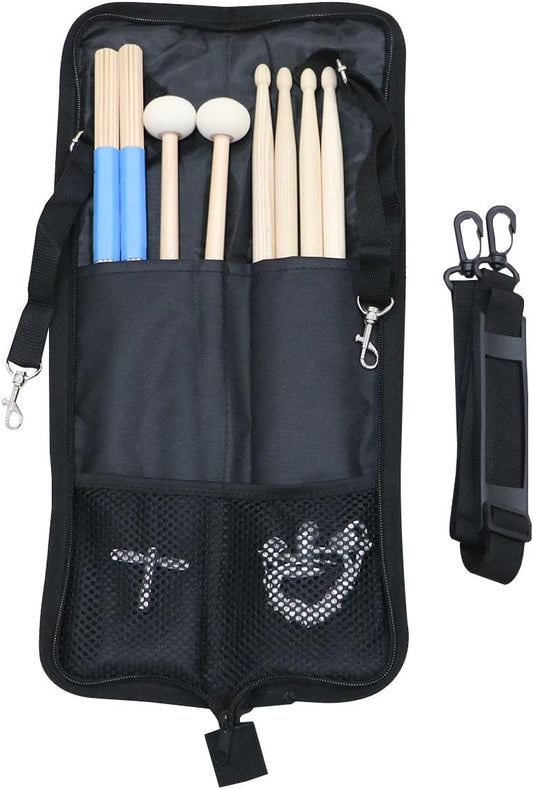 Portable Drum Sticks Bag - Holds up to 4 pairs of drumsticks and mallets - drum sticks bag - custeam